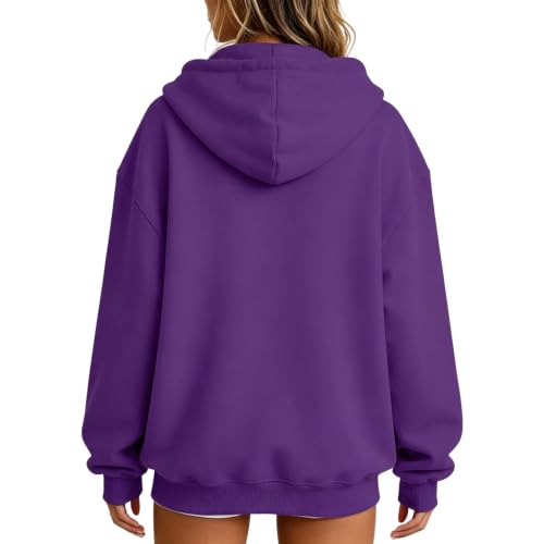 SdGgsgv Half Zip Pullover Women Football Game Day Graphic Oversized Hoodie - image 3