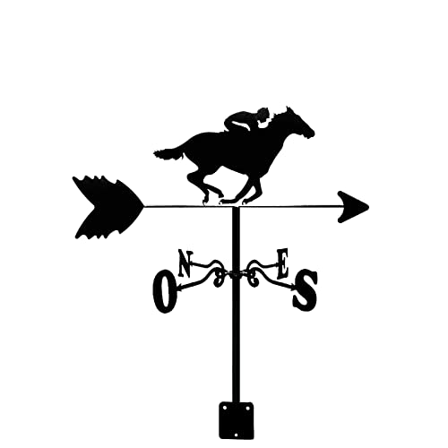 CNMJI Veleta De Viento Caballo Tablista Weathervane Herramienta Medición Acero Inoxidable Veleta Herramienta De Medición para Los Suministros Al Aire Libre Patio Jardinería,Horse Cover