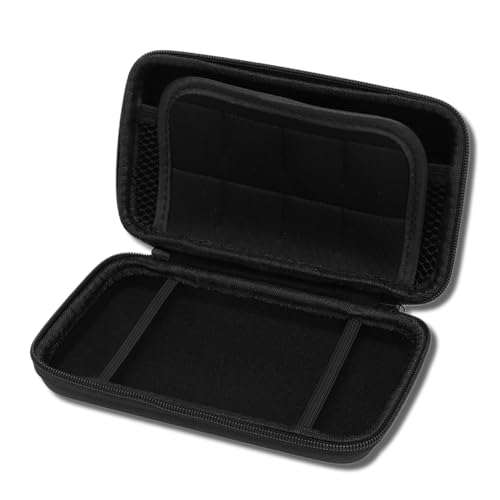 Sxhlseller Caso de Transporte para Nintendonew New 2DS XL, 2DS LL, New 3DS, Console 3DS, Hard Protective Shell Travel Case Pouch con 8 Cartuchos de Juego Ranura, PU y Hard Eva, Accesorios