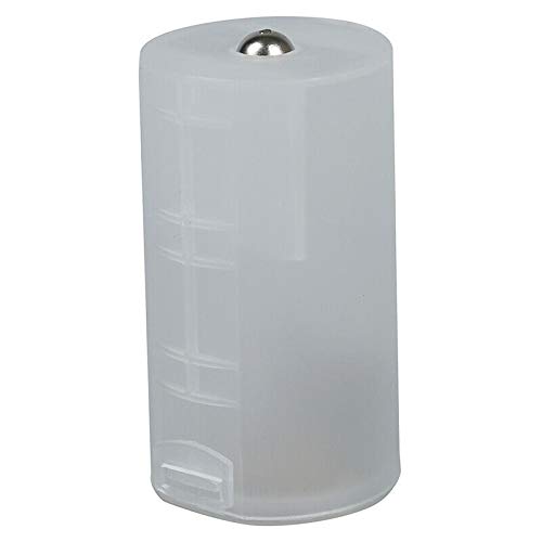 Generic Transparent White 2 AA into D Cell Holder Case Batteries