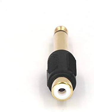 VCE 6 Pack 6.35mm Mono Plug Male to RCA Female Audio Adapter