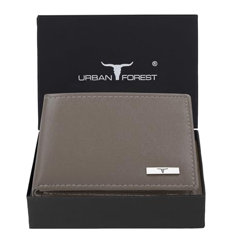 Image of URBAN FOREST Fred Aniline Taupe Leather Wallet for Men