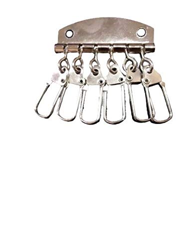 Blue Orange Keychain Key Holder Ring with 6 Hooks DIY, Crafts for Making Key case (Pack of 4)-image-13