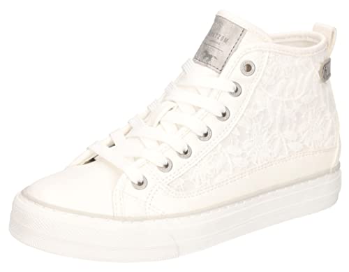 Mustang 1272-502, Baskets Haut de Gamme Femme, Blanc, 37 EU