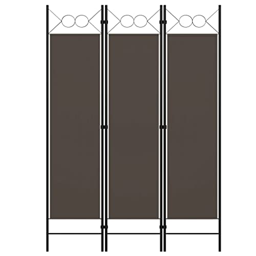 vidaXL Cloison de Séparation 3 Panneaux Séparateur de Pièce Diviseur Ecran d'Intimité Paravent Chambre à Coucher Intérieur Anthracite 120x180 cm