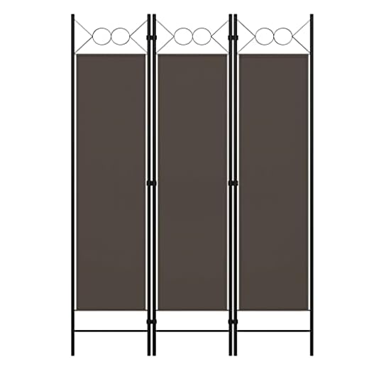 vidaXL Cloison de Séparation 3 Panneaux Séparateur de Pièce Diviseur Ecran d'Intimité Paravent Chambre à Coucher Intérieur Anthracite 120x180 cm