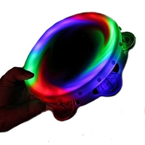 The Glowhouse Round Flashing & Light up Tambourine Sensory UK Brand