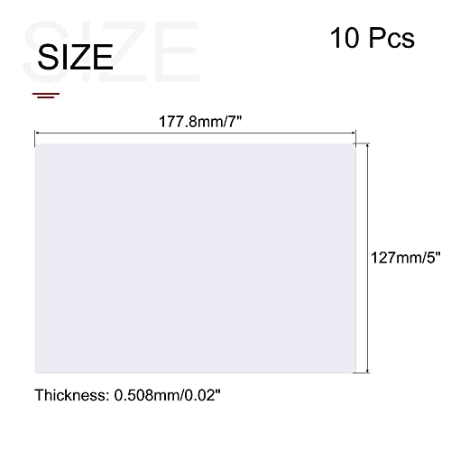 Image of MECCANIXITY Clear Acrylic Plastic Sheet Transparency Panel 5x7inch 0.02'' Thick for Picture Frame Replacement, Crafts, Pack of 10