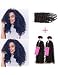 ISEE Hair Virgin Malaysian Deep Curly Jerry Curly Human Hair 3 Bundles,100% Unprocessed Human Curly Hair Extensions Natural Black Can Be Dyed (20''&22''&24''with 18''closure)