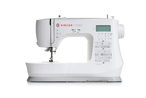 Image of SINGER C5955 Computerized Sewing Machine | LCD Display | 200 Built-in Stitches | 850 SPM High-Speed Motor | Speed Control | Needle Up /Down | Extension Table | Easy Top-Loading Bobbin