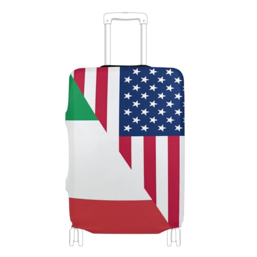 Housse de valise anti-rayure élastique à motif drapeau USA Italie L