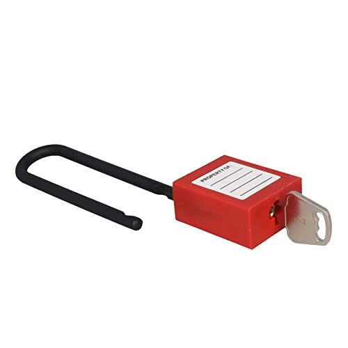 Image of 6mm Lockout Tagout Locks Safety Padlock Loto Locks Keyed Differently PA Lock Out Tag Out Steel Shackle Small Luggage Padlocks Red 1PCS