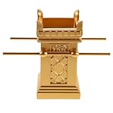 TOGEVAL Goldener Miniaturaltar Spirituelle Tischdekoration für Religiöse Feste Kompakte Gebetstischdekoration für Wohlstand und Segen
