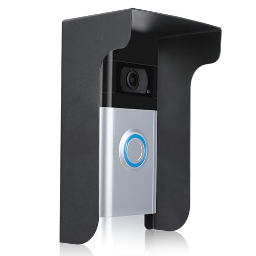 PZJFH Parapioggia per campanello video, in metallo, antiriflesso, resistente alle intemperie, adatto per campanello, citofoni, prese e porte di casa