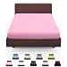 DALINA Textil - Sabanas Bajeras Ajustable Cama 150- Sábana Bajera para colchón de hasta 20cm de Alto, de Tacto Suave y Cómodo. (Rosa)