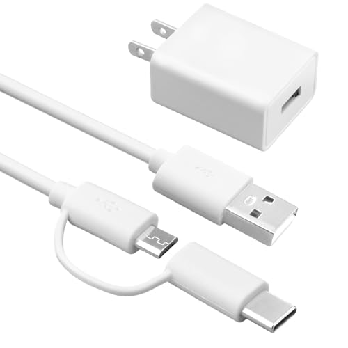 BOEEA Cargador Compatible con Kindle Fire HD, HDX, Paperwhite, Lector electrónico Oasis, Echo Dot de 2ª generación, Tablet edición para Adultos y niños, Cable de alimentación de 9 W con USB C, Cable