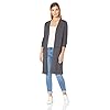 Amazon Essentials Women's Lightweight Longer Length Cardigan Sweater (Available in Plus Size), Charcoal Heather, Large