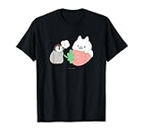 ねこぺん日和 ねこくんぺんちゃんといちご Tシャツ