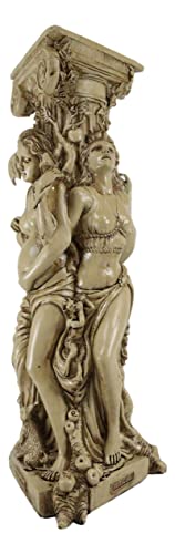 Ebros Celtic Sacred Moon Triple Goddess Maiden Expectant Mother And Crone By Greek Pillar Tea Light Candle Holder Wicca Wiccan Pagan Decorative Candleholder Figurine Occult Home Decor Accessory #TOP4