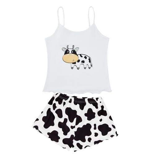 Pyjama femme caraco et short imprimé fraise ensemble deux pièces doux taille L