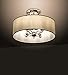 Meyda Tiffany 200594 Transitional Four Light Semi-Flushmount from Cilindro Collection in Polished Nickel Finish, 24.00 inches