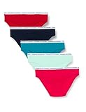  Tommy Hilfiger Mädchen 5P Bikini Style Unterwäsche, Bz/Dew/Bteal/DST S/Br, 10-12 Jahre