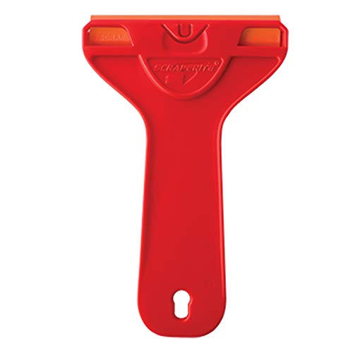 ScrapeRite 4" WIDE Plastic Scraper Blades and Holders (1 Holder w/Blade)