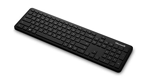 Microsoft &mdash; Bluetooth-Tastatur f&uuml;r PCs und Laptops, kompatibel mit Windows, Mac, Chrome OS (elegante und moderne numerische Tastatur, Office365- und Emoji-Tasten) &mdash; Schwarz (QSZ-00005) &mdash; AZERTY