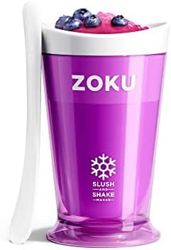 ZOKU Original Slush and Shake Maker, Compact Make and Serve Cup with Freezer Core Creates Single-Serving Smoothies, Slushies and Milkshakes in Minutes, BPA-free, Purple