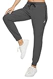 GOLDPKF Damen Jogginghose Baumwolle Schwarze Jogginghose Damen Sport Leggins Mountainbike Hose Damen Sportliche Ballerinas Damen Sporthose MäDchen Dunkelgrau XXL 46