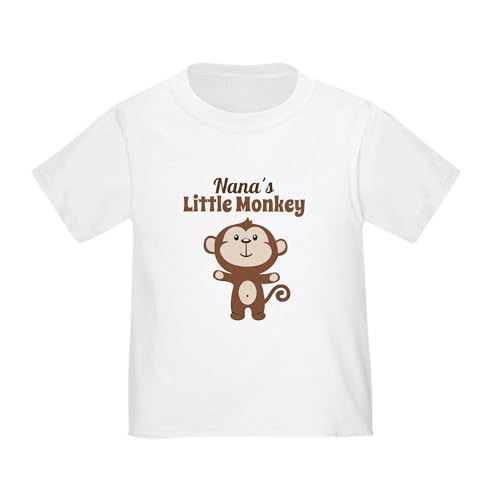 CafePress Nanas Little Monkey T Shirt Toddler Graphic Tee, 100% Cotton White