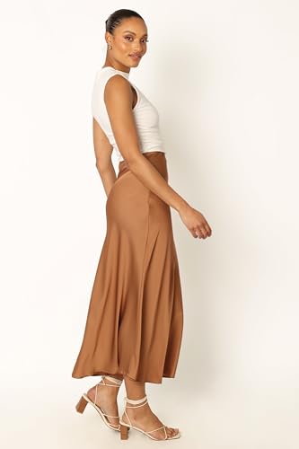 Image of Petal & Pup Women's Nellie Satin Midi Skirt