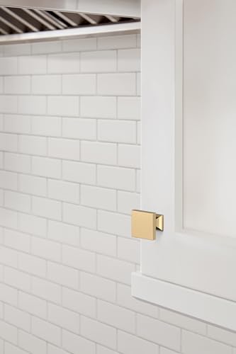 Image of Amerock 25 Pack 1-1 /16 inch Square Pedestal Champagne Bronze Cabinet Knob | Durable Zinc drawer knob and cabinet hardware, ideal for kitchen cabinets, bathroom vanities, dressers, and furniture
