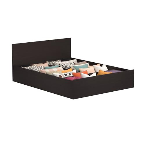 Image of Amazon Brand - Solimo Altamore Engineered Wood Queen Bed with Box Storage (Wenge Finish)