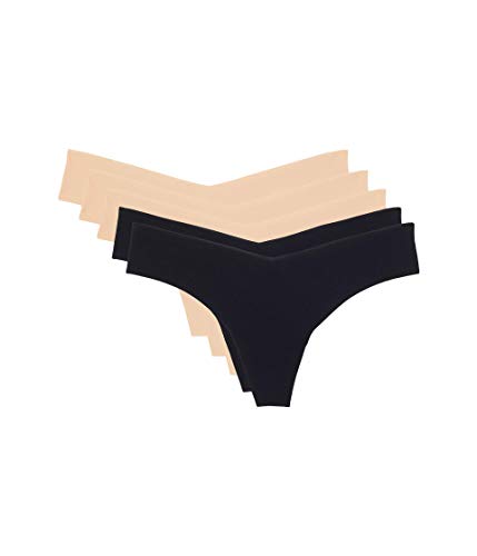 Image of commando Classic Thong 5-Pack Beige /Beige /Beige /Black /Black XS