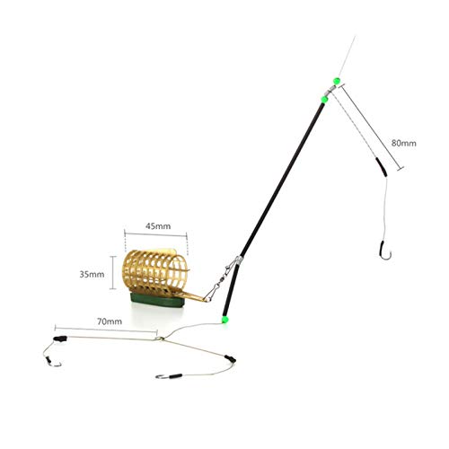 Grupo de pesca com cordas, 1 conjunto de cordas de pesca com três ganchos, construção forte, corda d