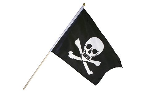 Preisvergleich Produktbild Holzspielerei Piratenflagge klein 2-farbig