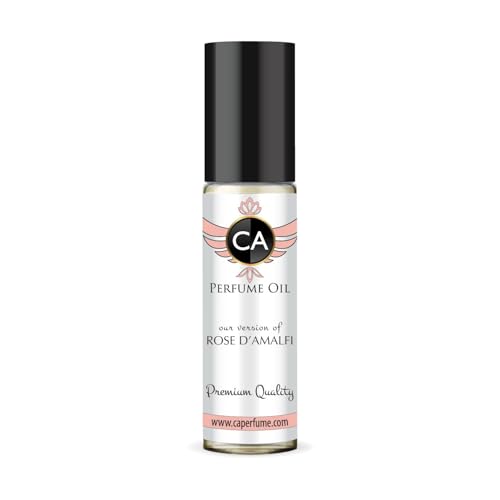 CA Perfume Impression of Rose D'amalfi Unisex Fragrance Oil Floral Fruity Scent Long Lasting Perfumes for Women &amp; Men Travel Size TSA Ready Mini Parfum Body Oil Roll-on 0.33 Fl Oz 10ml