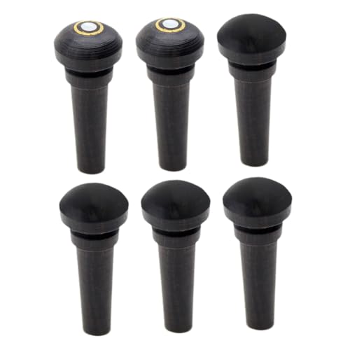 Totority 6個バイオリン用檀テールピースペグ ファューナー対応 交換用部品 汎用設計 魚眼 非魚眼対応