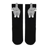 Generisch Katzensocken – weiche, rutschfeste Fußwärmer | Lustige Tier-Crew-Socken...