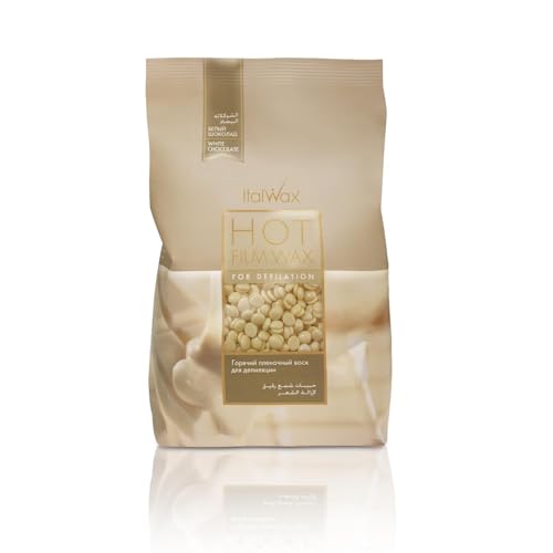 Italwax White Chocolate – 1Kg Cire pelable pour l’épilation sans bandes - Formule naturelle pour tous les types de peau- Recommandé pour la zone maillot...