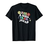 Retro Groovy Just A Girl From Japan Divertido Día de la Madre 2023 Camiseta