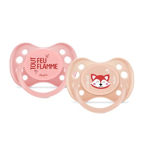 Duo sucettes anatomiques - DODIE - EDL A103 - +6 mois - Panda roux