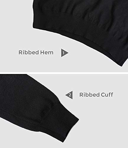 QUALFORT Women's Black Crewneck Sweater - Image 4