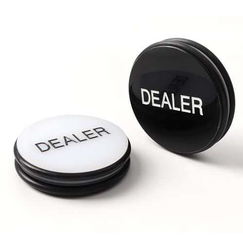 GSE Games & Sports Expert 3' Acrylic Dealer Button, Casino Grade Poker Button for Gambling Card Games, Texas...