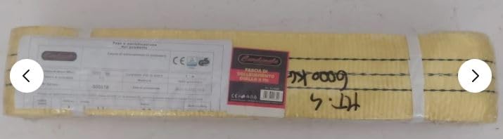FASCIA DI SOLLEVAMENTO CARICO IN POLIESTERE DA METRI 4 CON PORTATA DI 3000 KG SINGOLA - 6000 KG DOPPIA