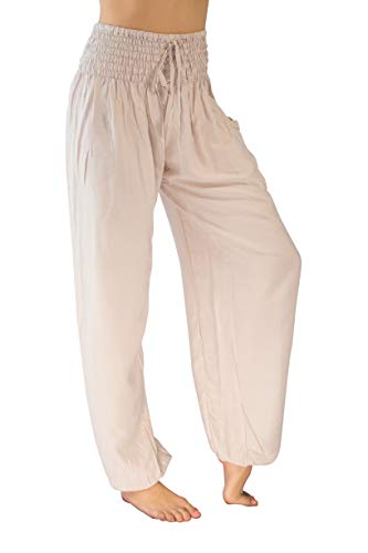 PIYOGA Womens Lounge Yoga Pants Harem Elastic High Waist with Pockets - Petite XS - 2XL