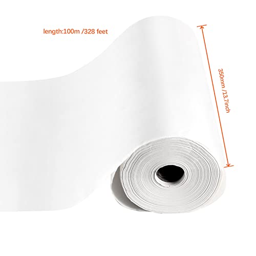 HOIGON Rolo de papel xuan para escrita de 35 cm x 100 m, pincel de caligrafia chinesa japonesa, pape