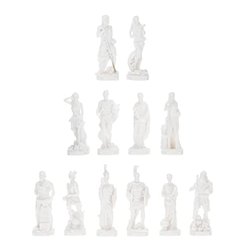 Set de 12 estatuas de los Dioses Olímpicos de Alabastro 11 cm