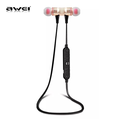 AWEI A920BL Bluetooth 4.0 Wireless Sport Exercise Stereo Noise Reduction Earbuds Build-in Microphone